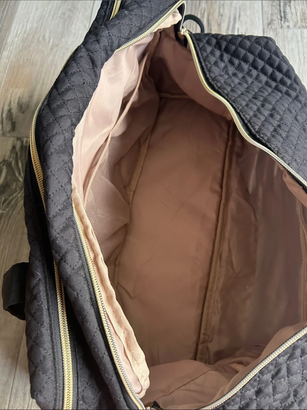 BAGSMART Quilted Diaper Bag / Mom Tote – Black